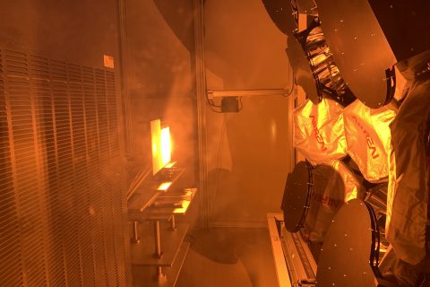 中科院某所太陽能模擬器光斑輻射強度測量